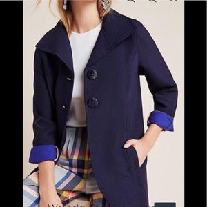 Anthropologie Wellesley Pleated Peacoat